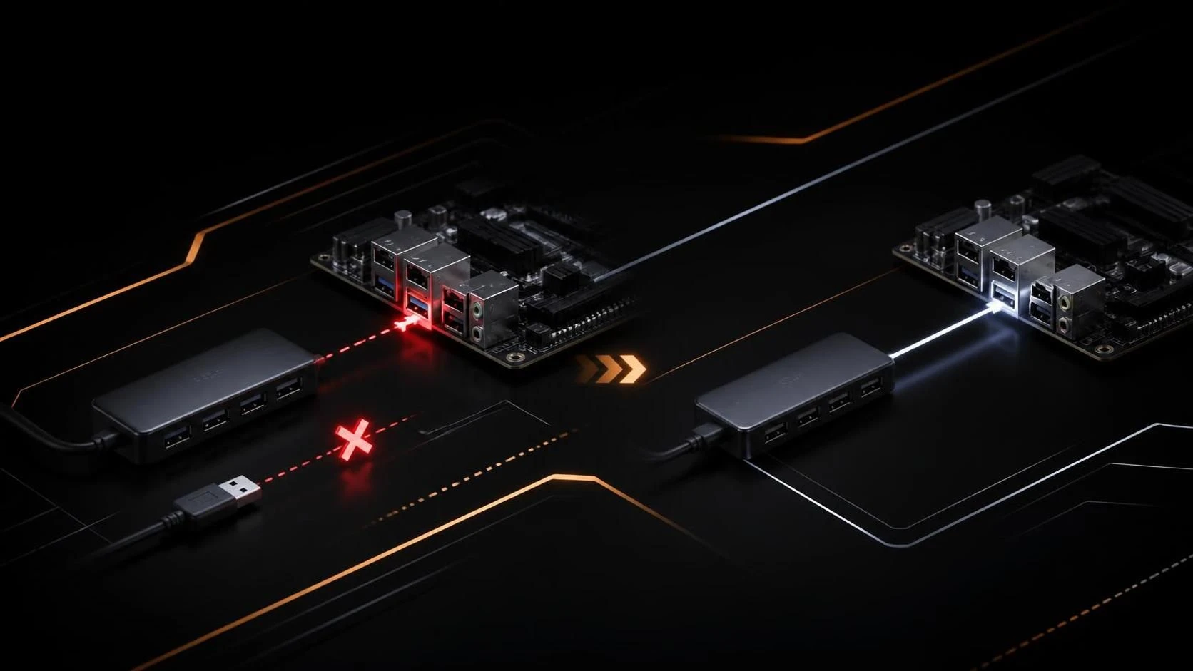 Ошибка Сбой сброса порта USB Hub на материнской плате компьютера