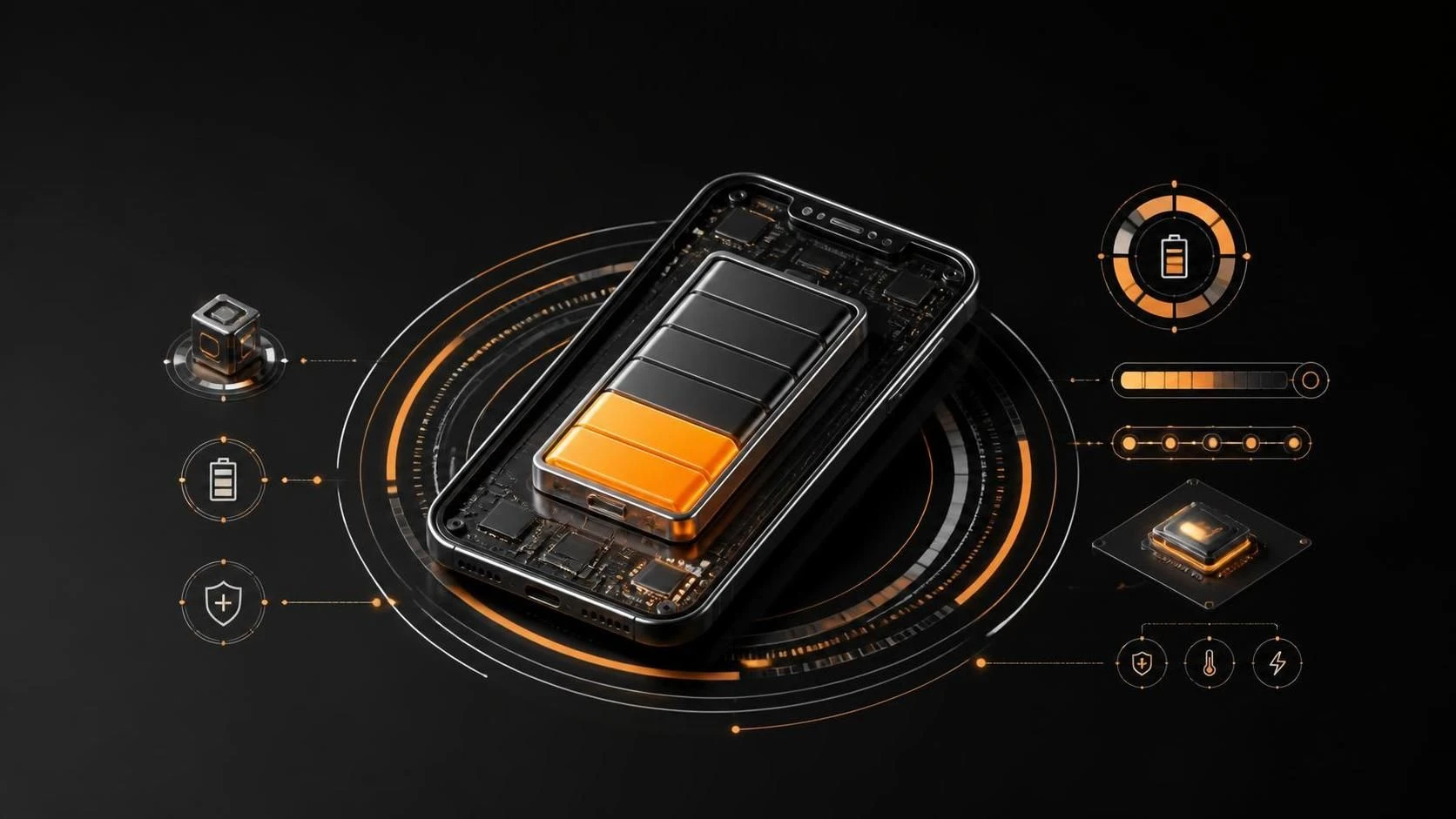 Включение отображения процента износа батареи на Android