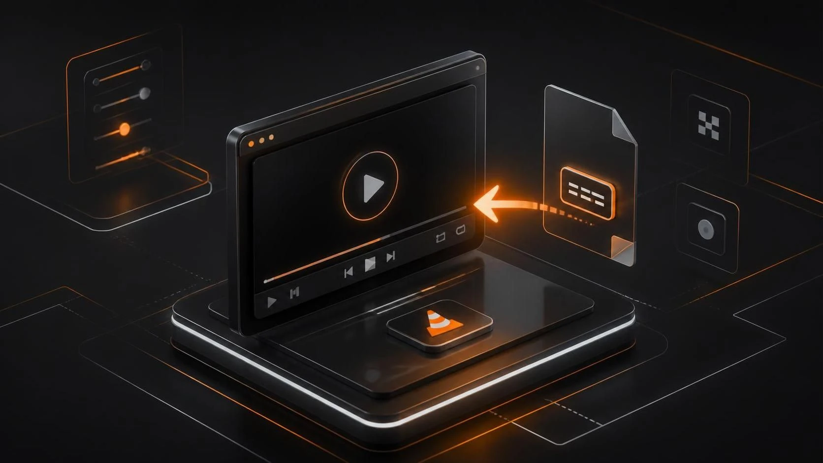 Внешние субтитры в плеере VLC на Windows